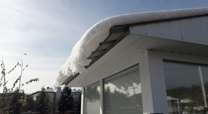 Roof with snow on top