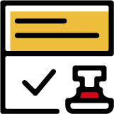 Approval stamp icon