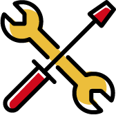 Wrench and screwdriver icon