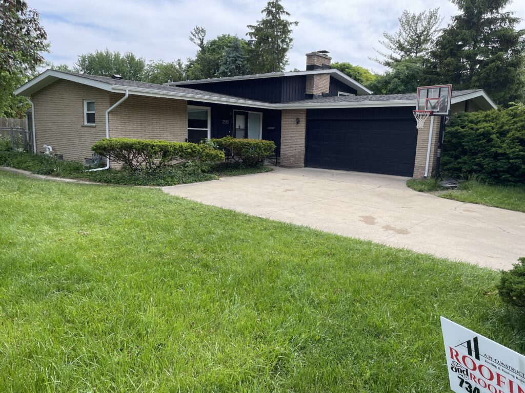 Completed roof repair
