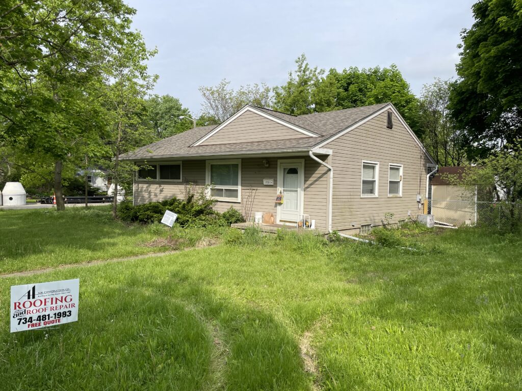 A picture of a finished roofing project