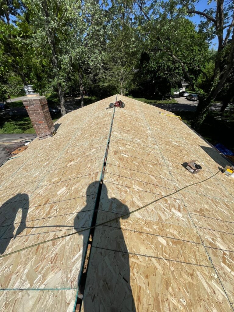 Newly Installed roof decking